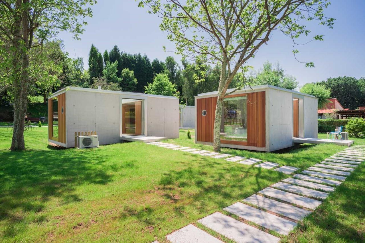Bungalow Camping Los Manzanos Санта-Круз-де-Олейрос Екстер'єр фото